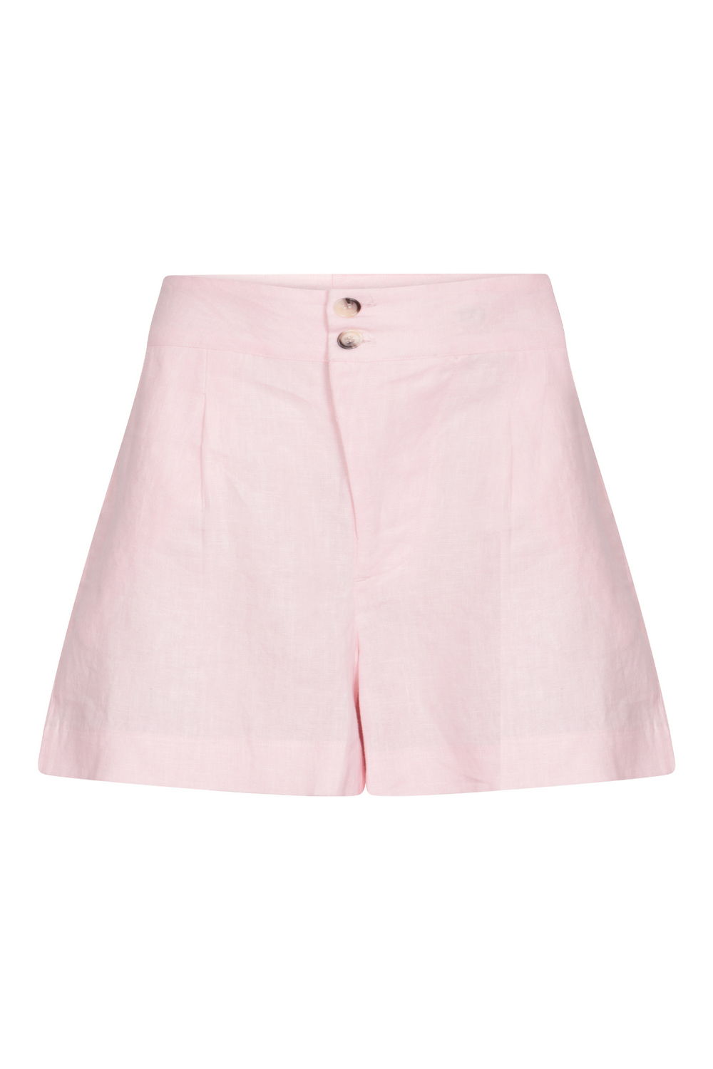 Pink Linen Shorts