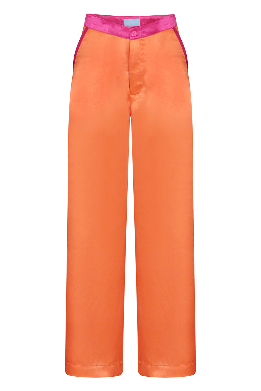 Orange Silk Trousers - noemotions-store