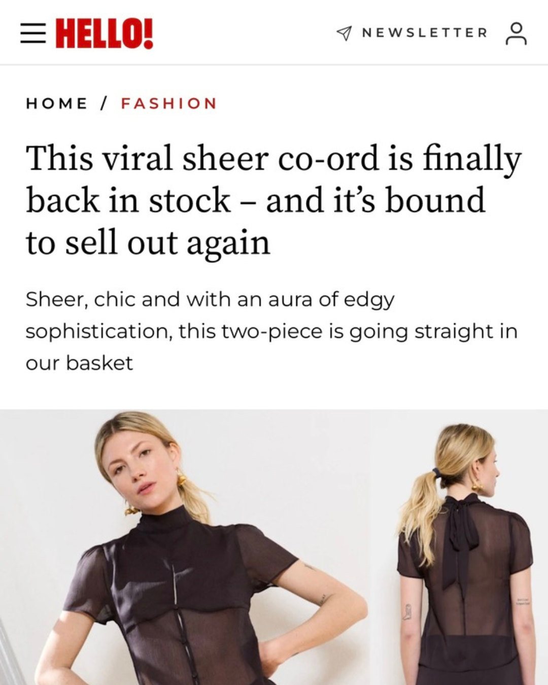 MIA set featured in HELLO!