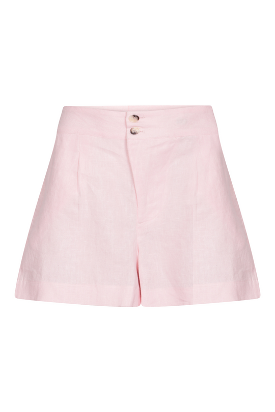 Pink Linen Shorts