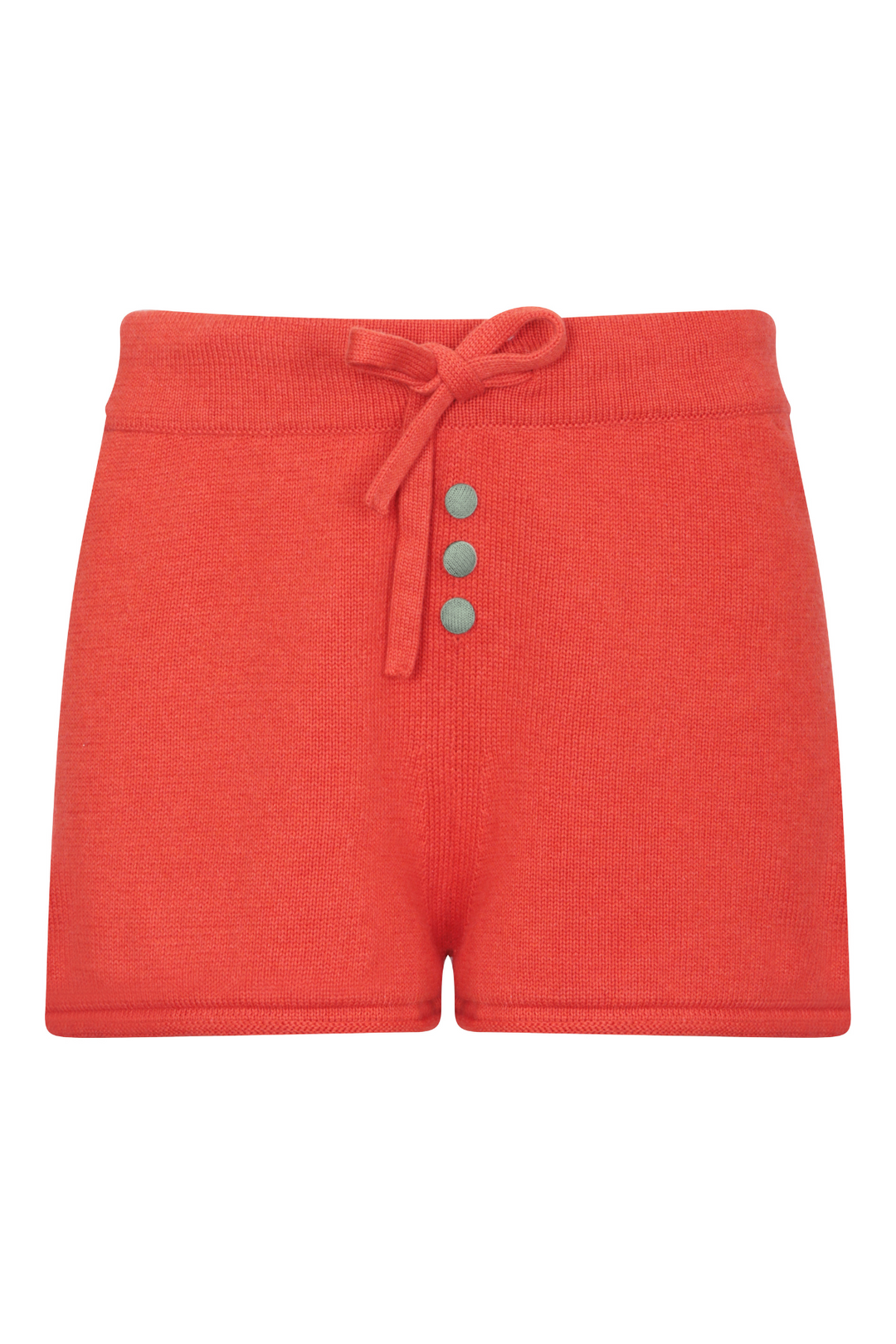 Burnt Orange Knitted Shorts - noemotions-store