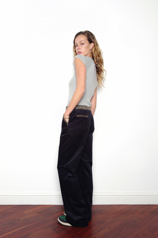 Black Cord Trousers