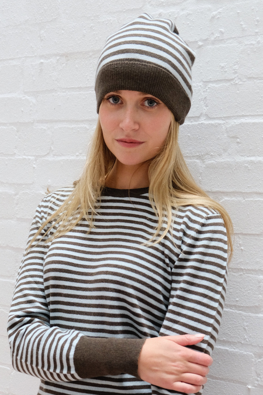 STRIPED BEANIE