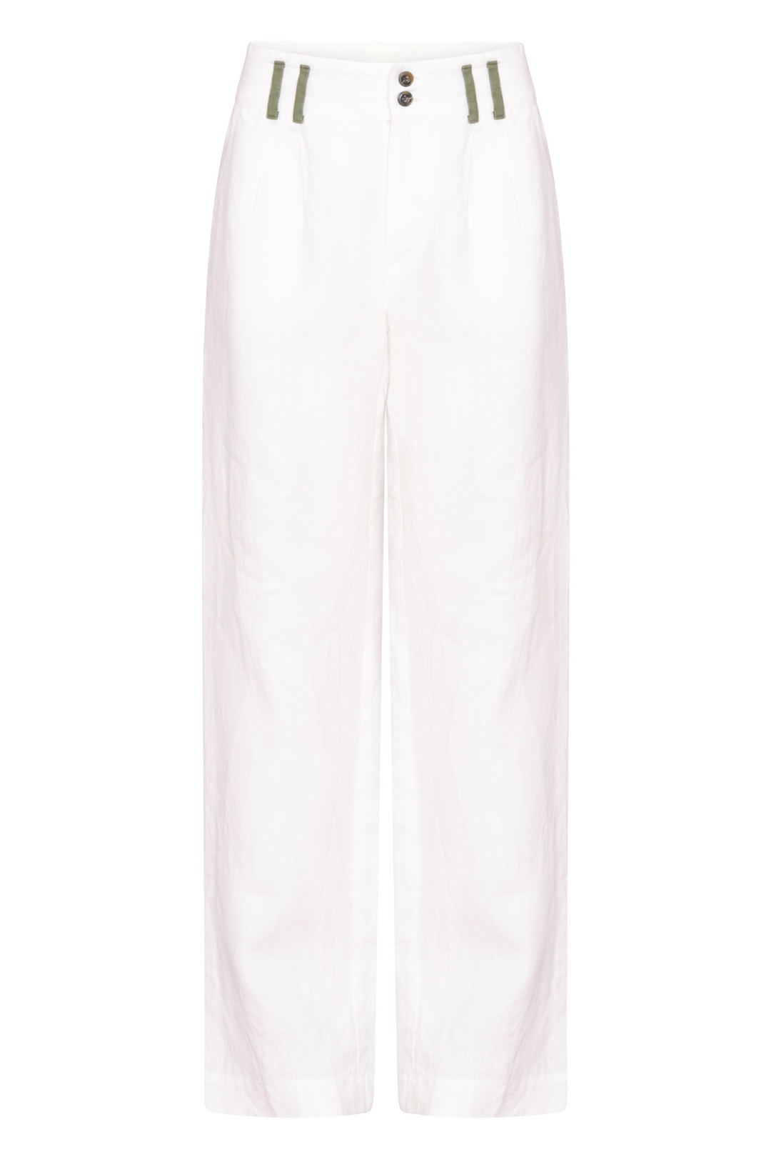 White Linen Trousers - noemotions-store
