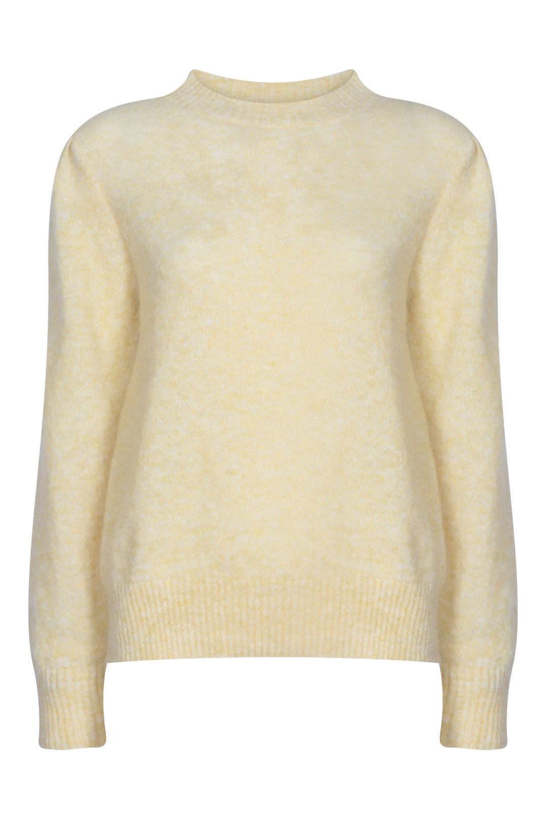 yellow mohair jumper worn in London