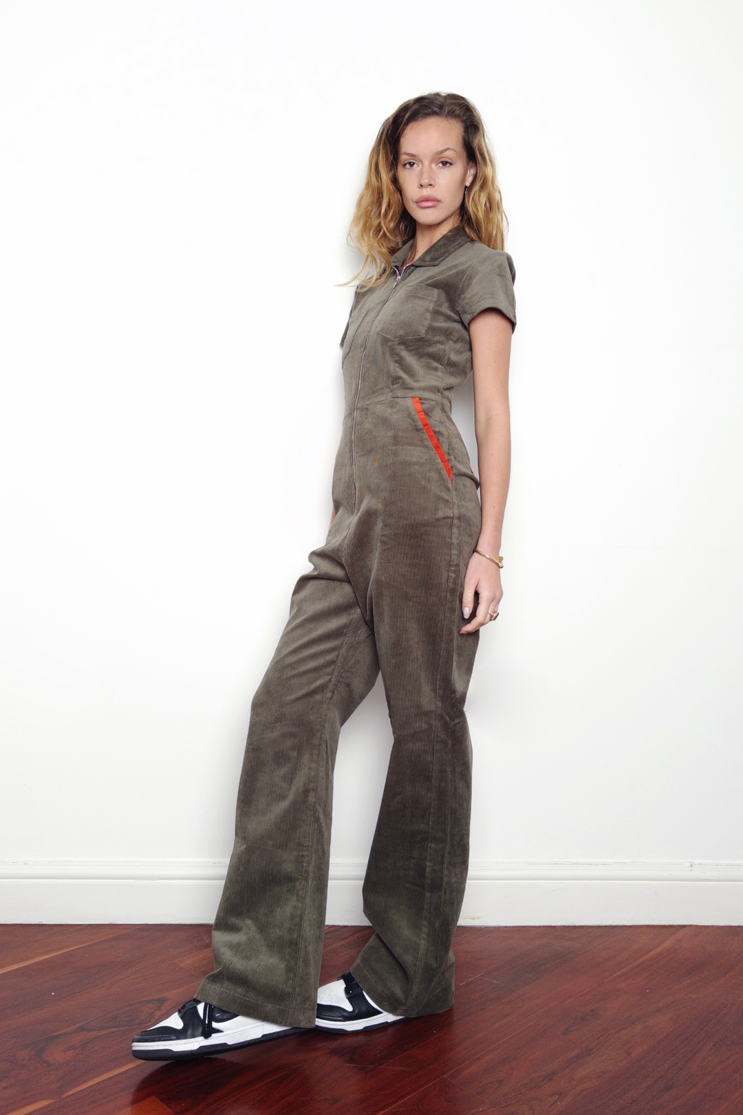 Khaki Cord Jumpsuit no emotions No Emotions