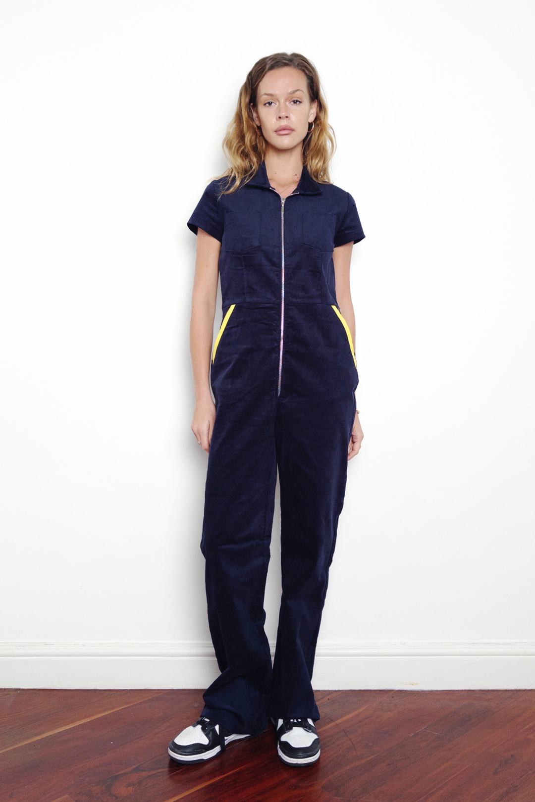 Navy Cord Jumpsuit - noemotions-store
