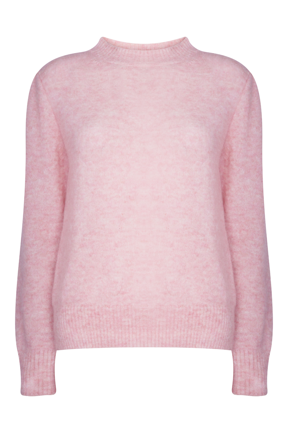 pink mohair jumper worn in London