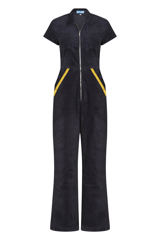 Navy Cord Jumpsuit - noemotions-store