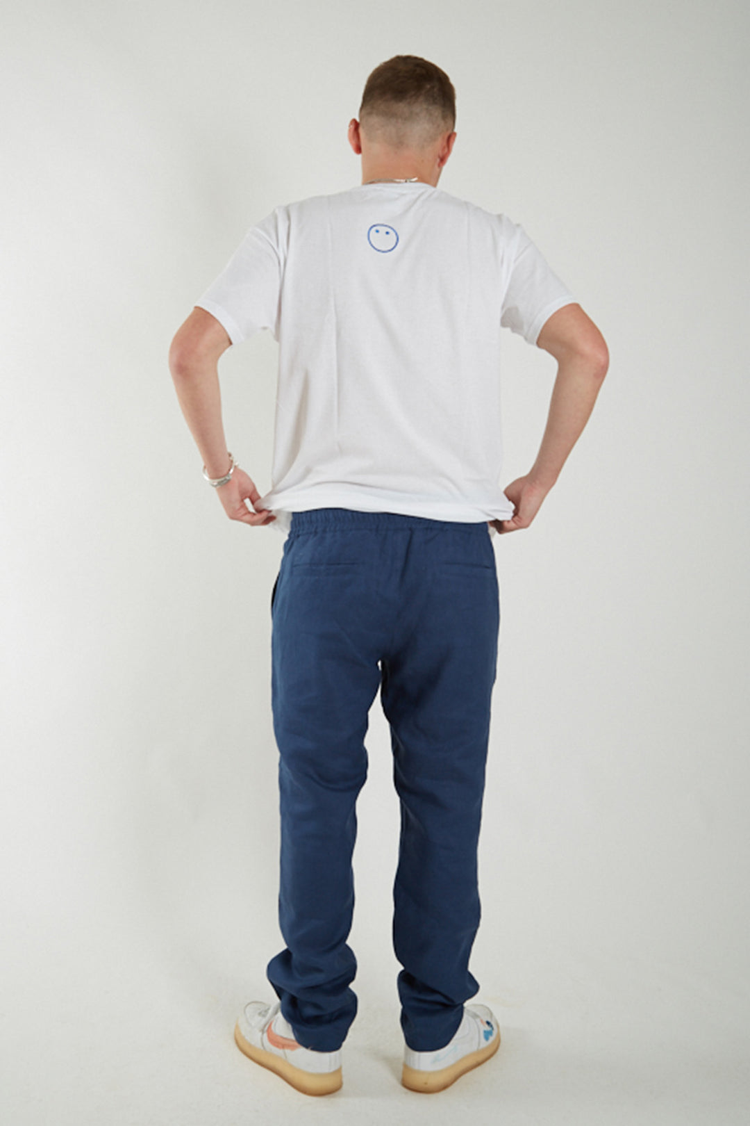 Boy's Navy Linen Trousers - noemotions-store