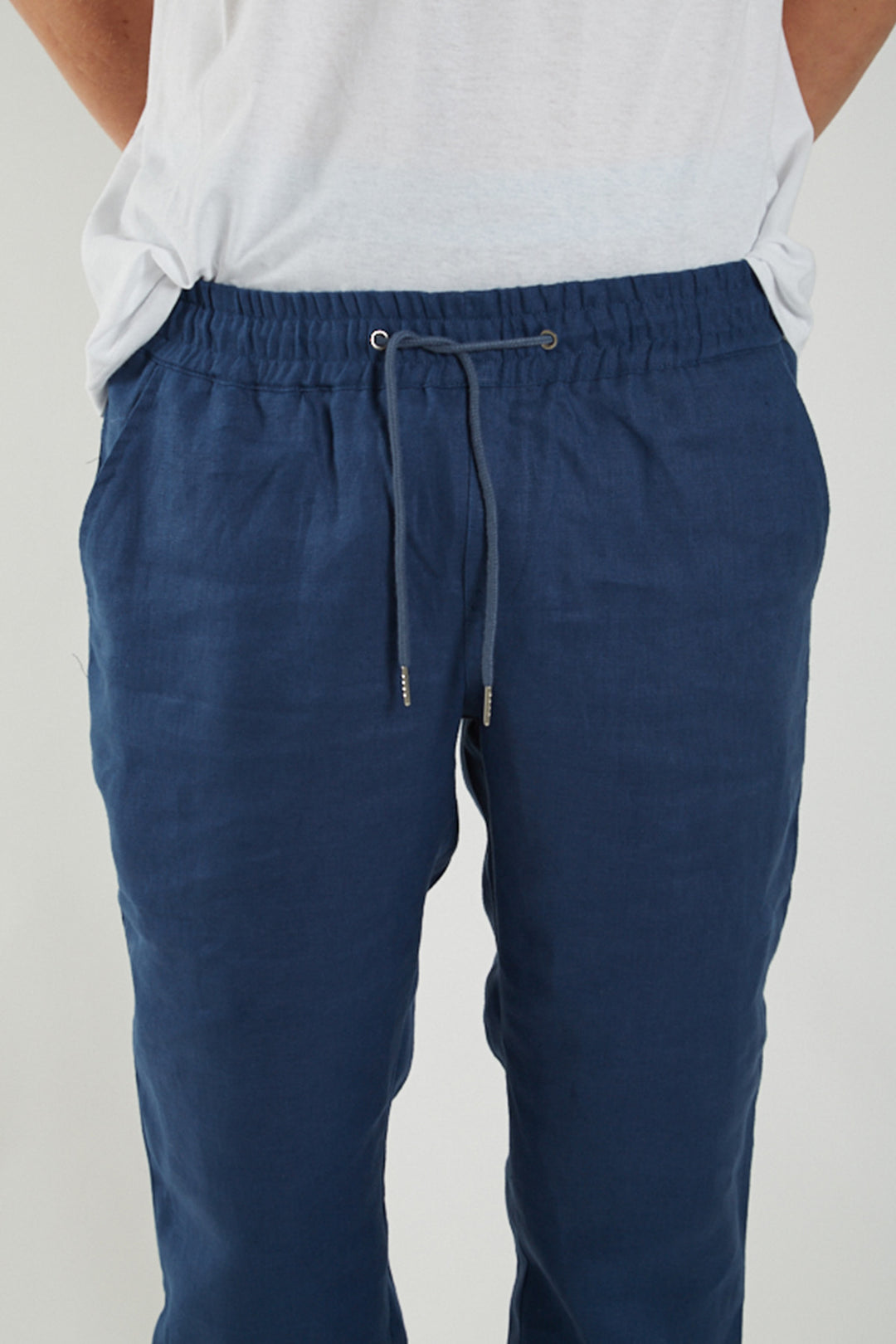 Boy's Navy Linen Trousers - noemotions-store